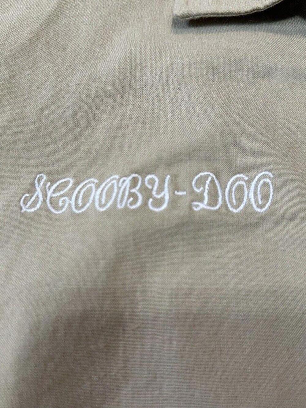 VTG Double Sided Herrington Bomber Jacket Mens XL Beige Scooby Doo Made USA 90s - Picture 11 of 15
